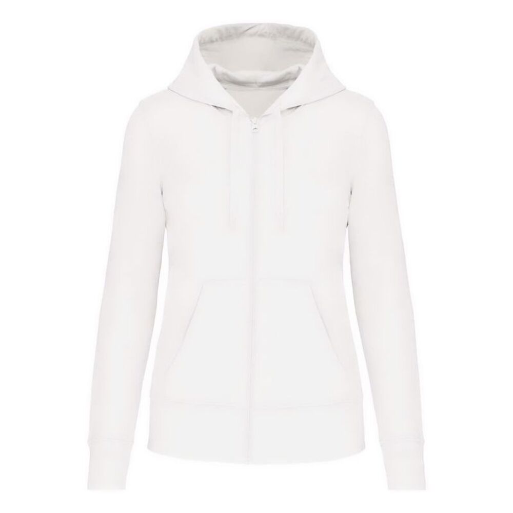 Kariban Womens/Ladies Eco Friendly Full Zip Hoodie / White